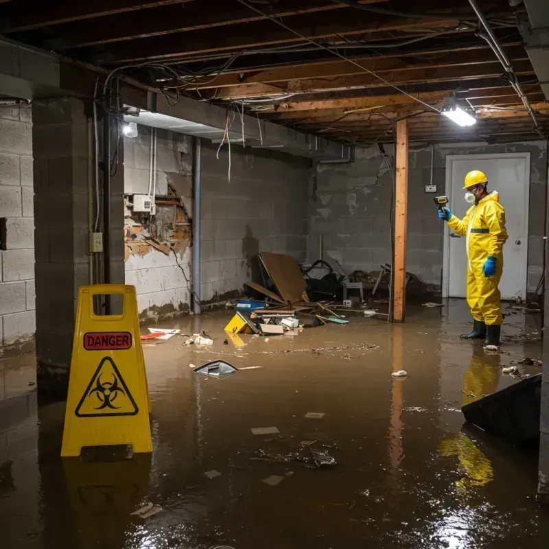 Flooded Basement Electrical Hazard in Ellensburg, WA Property