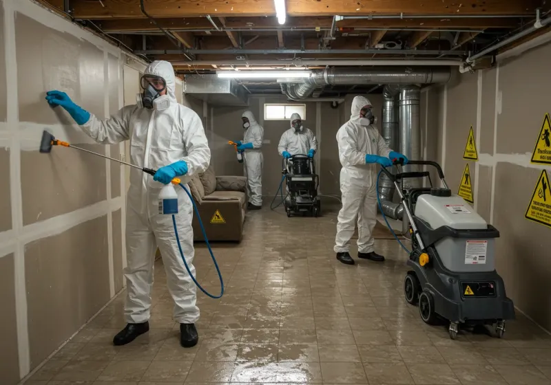 Basement Moisture Removal and Structural Drying process in Ellensburg, WA